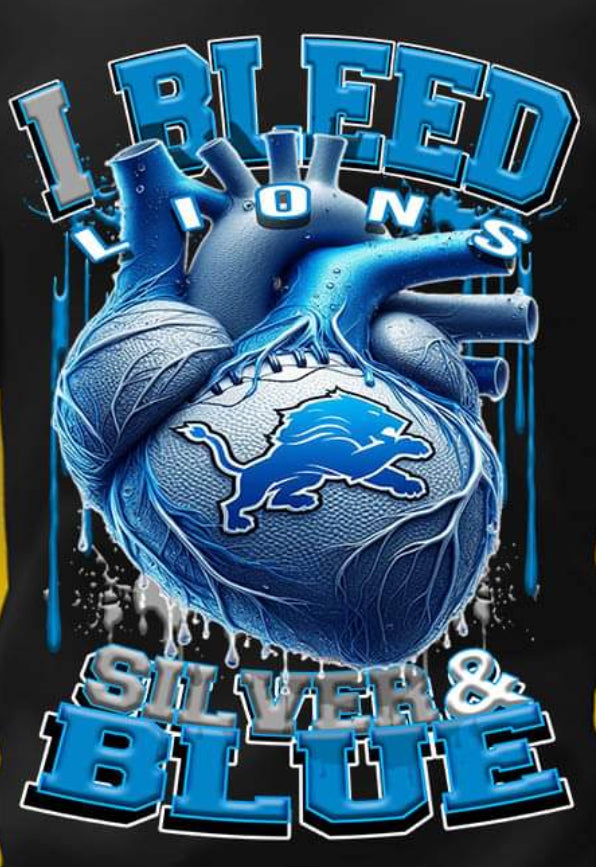 I Bleed Lions Silver and Blue - Sweatshirt